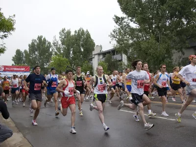 Runners racing in a 10k