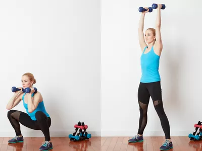 Squat, Curl, and Press