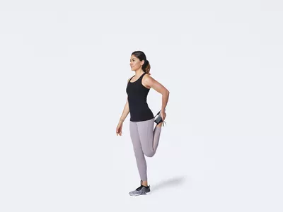 standing quad stretch