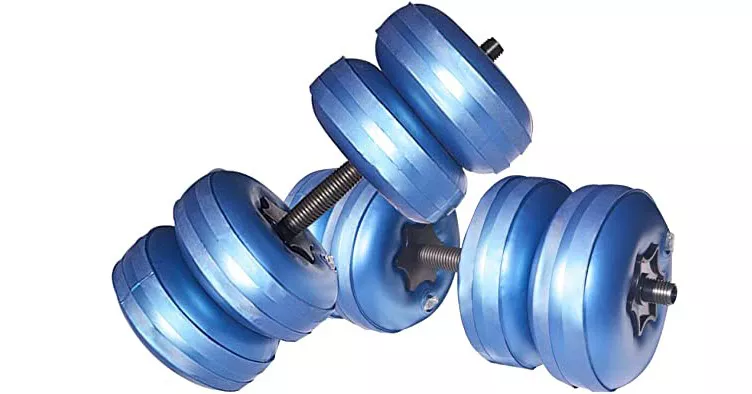 Dumbbells Water Fitness for Men & Woman Travel Weights up to 25 30 45 Lbs for Gym Cheap Fathers Day & Hiking Gifts â¦