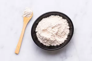 Diatomaceous powder in a bowl