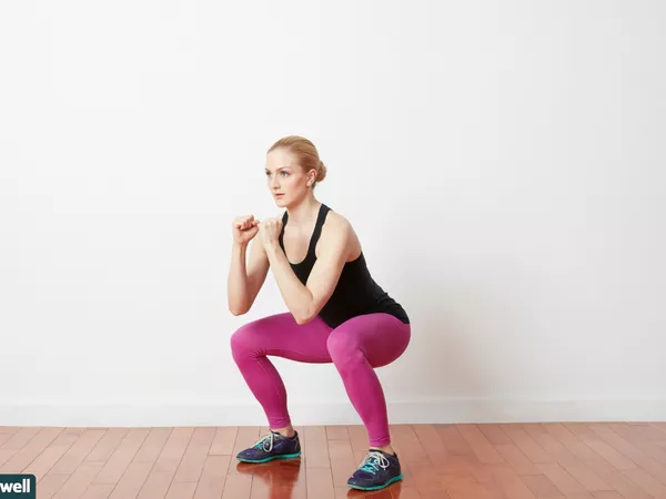 woman doing squat