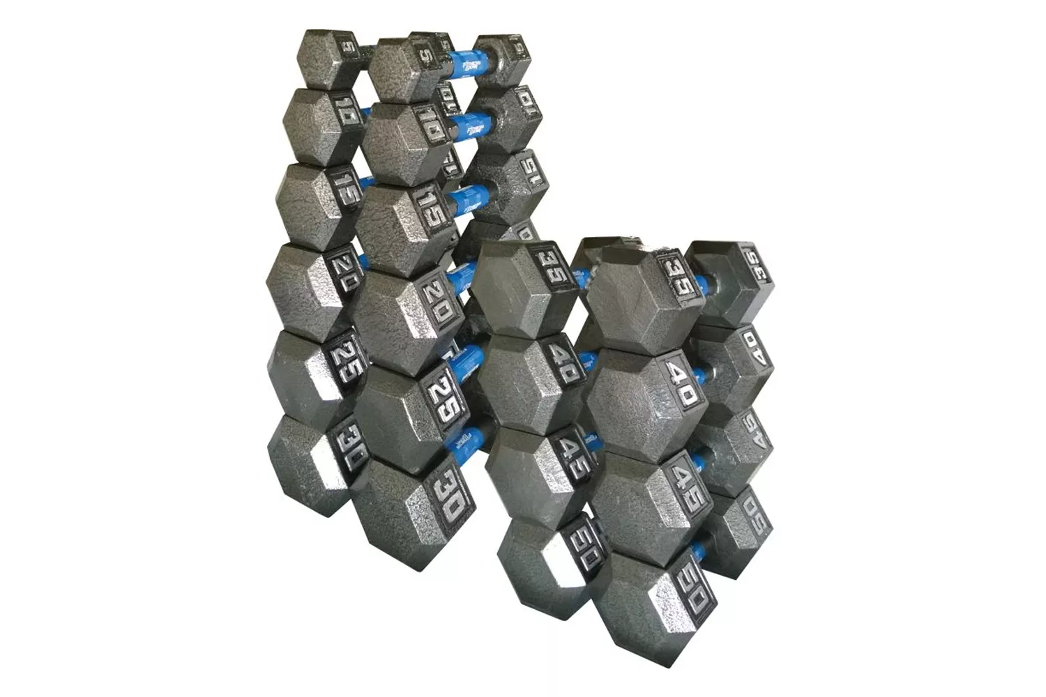 Dick's Sporting Goods Fitness Gear Cast Hex 5-50-Pound Dumbbell Set