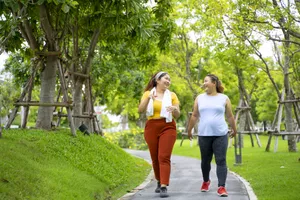 Women walking outdoors