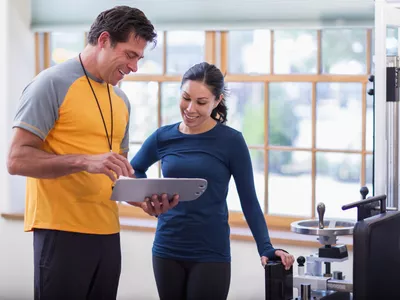Schedule a progress check with your personal trainer so you can stay on track.