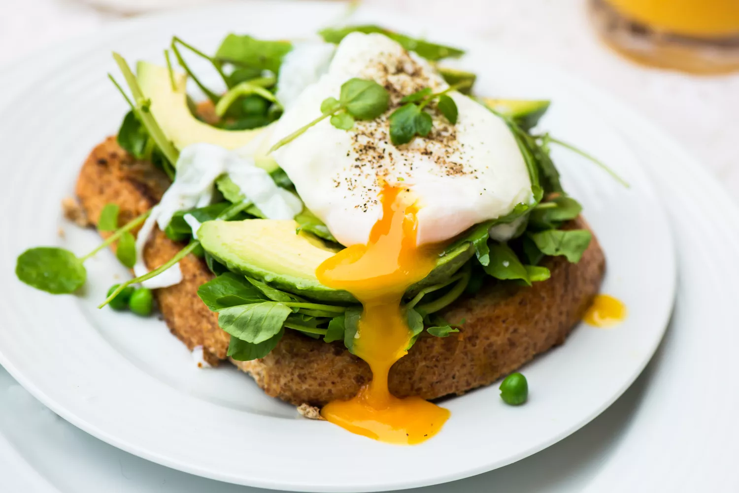 Poached Egg On Toast with avocado