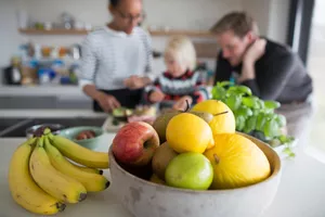 bowl of high-fiber fruit