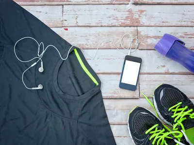 running gear on hardwood floor
