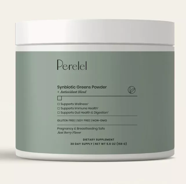 Perelel Synbiotic Greens Powder