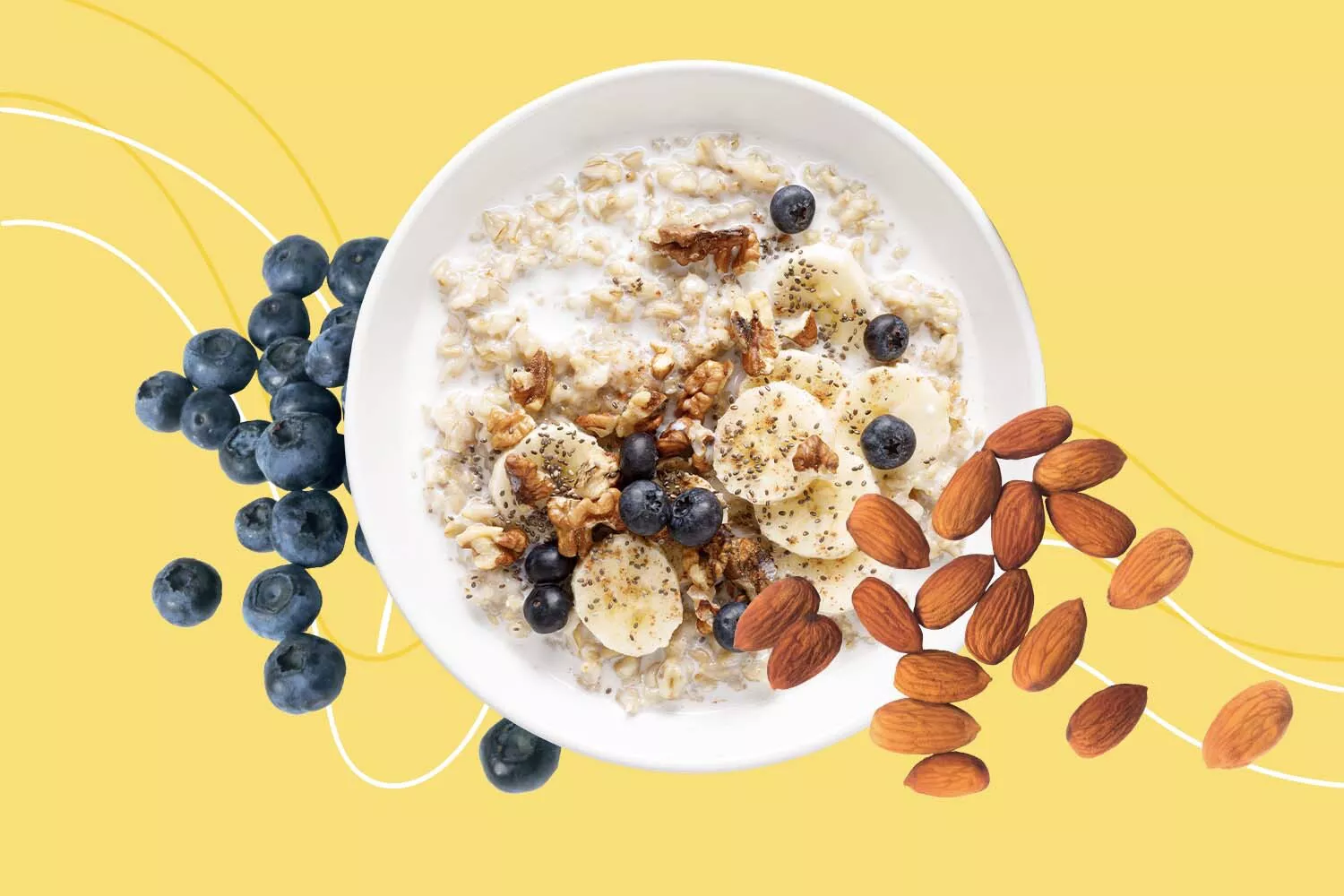 Oatmeal with nuts and berries