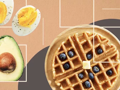 Second Trimester Pregnancy Meal Plan with Eggs, Avocado, and Waffles