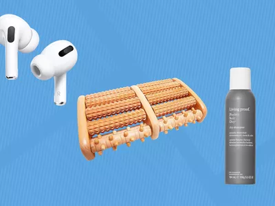 Gifts for walkers we recommend on a blue background