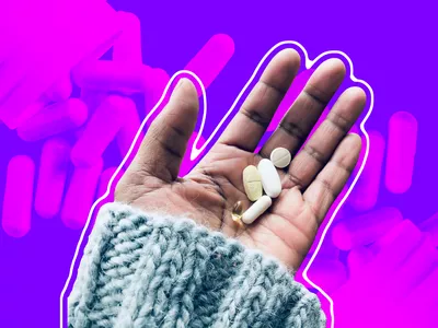 supplements in a hand