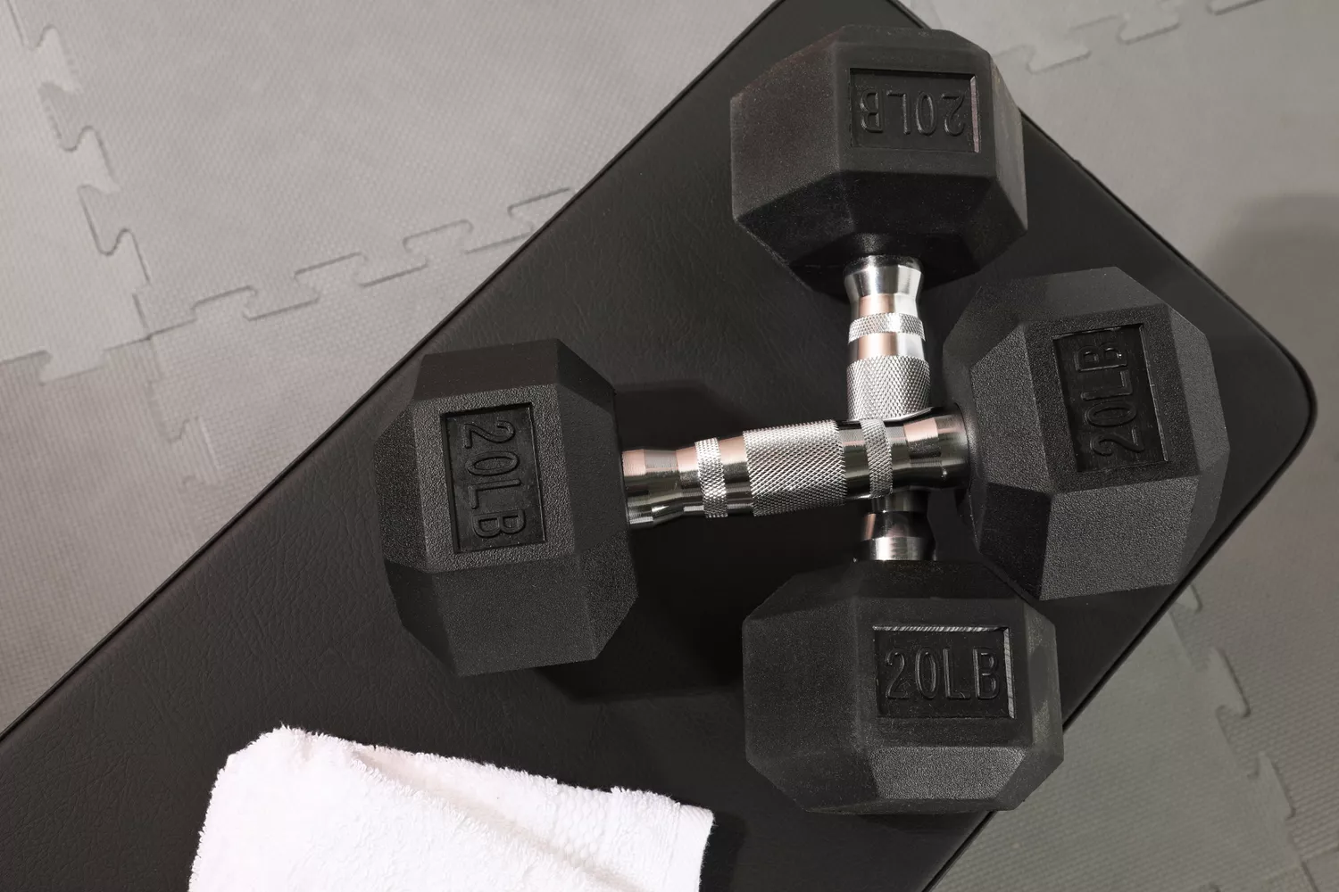 Amazon Basics Rubber Encased Hex Dumbbell