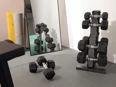 CAP Barbell 150 LB Dumbbell Set with Rack