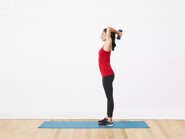 woman doing tricep exercise