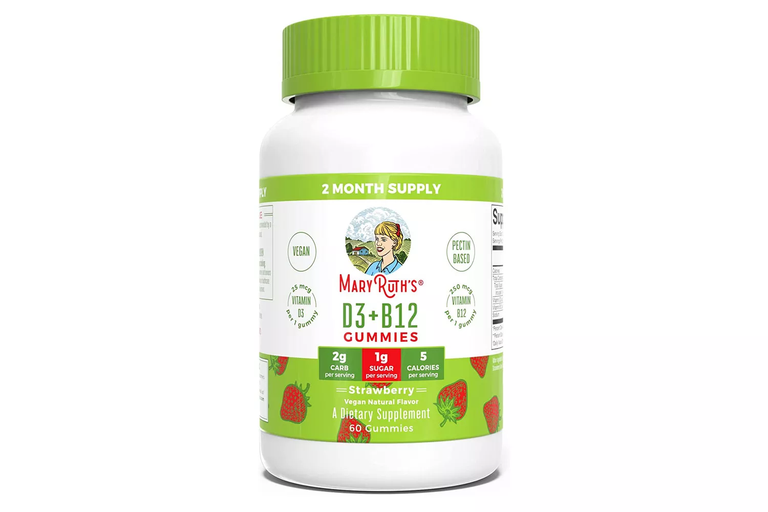Mary Ruth&acirc;s Vitamin D3 + B12 Gummies Strawberry