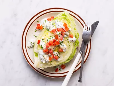 Blue Cheese Dressing on Iceberg Wedge