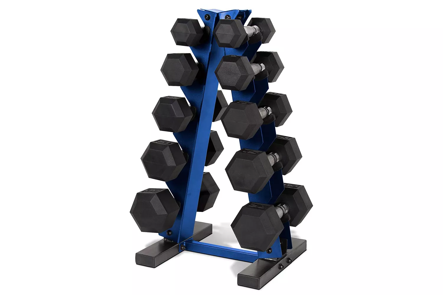 CAP Barbell 150-Pound Dumbbell Set with Rack