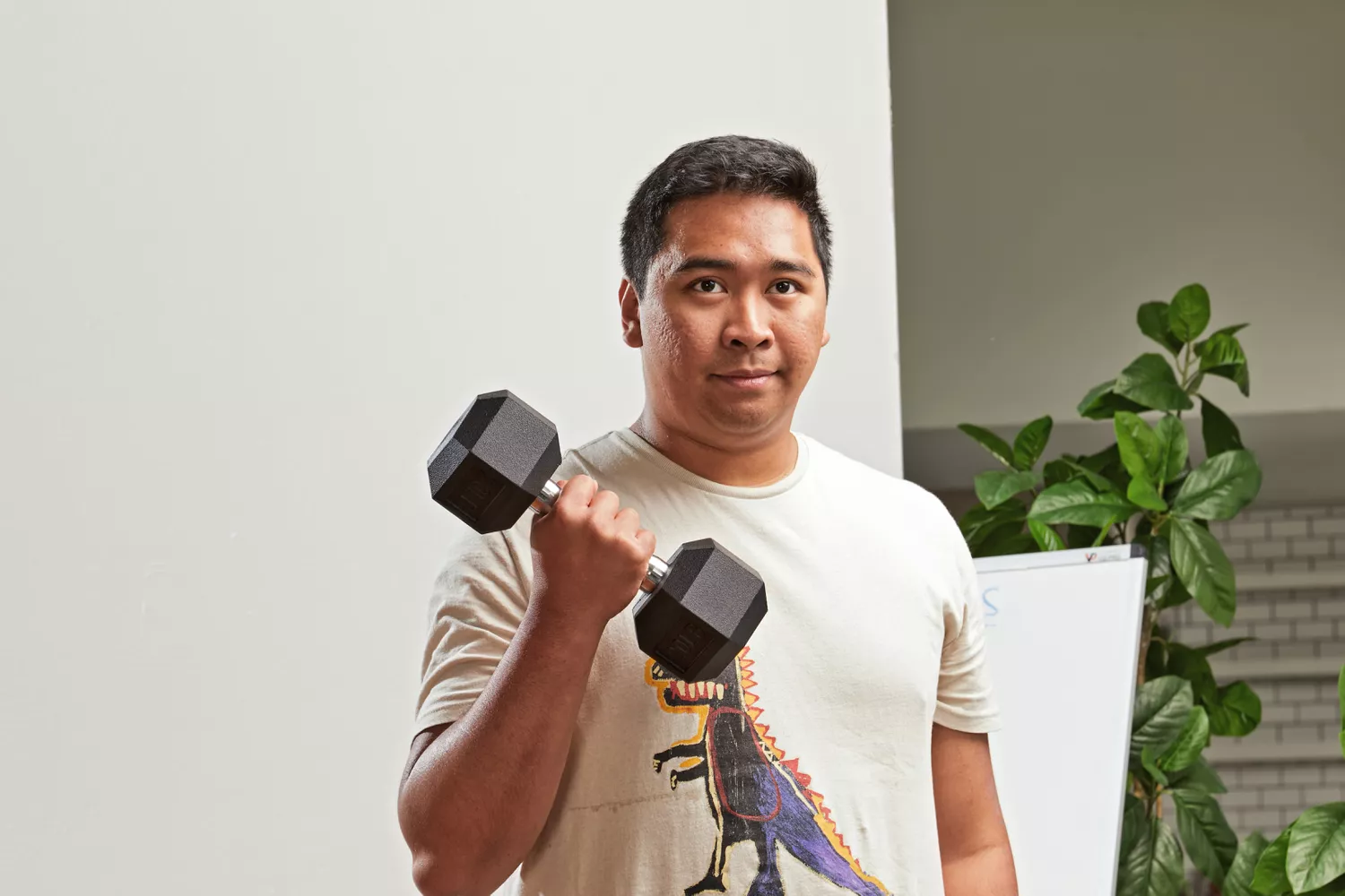 Amazon Basics Rubber Encased Hex Dumbbell