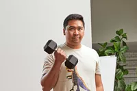 Amazon Basics Rubber Encased Hex Dumbbell