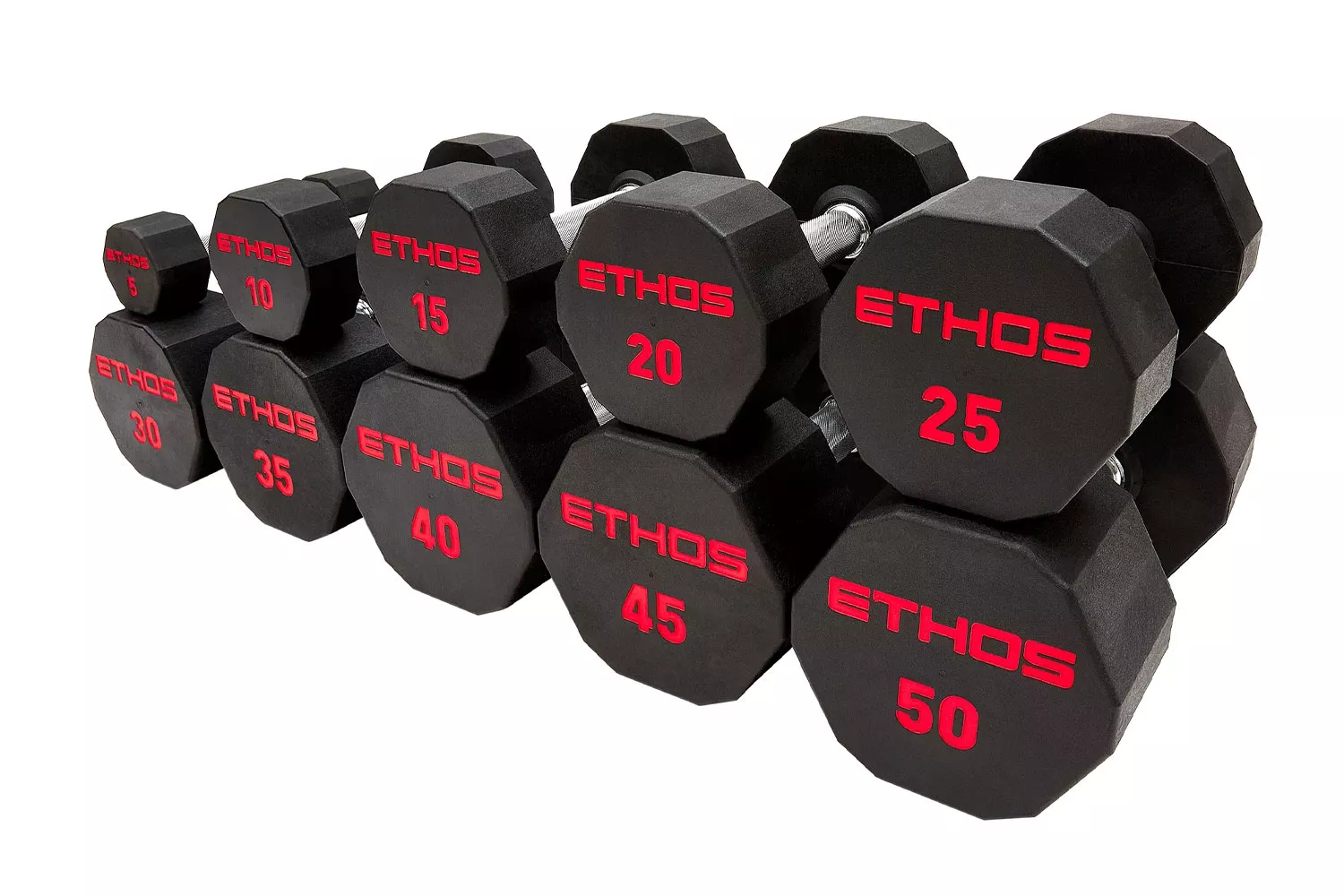 ETHOS Rubber Hex Dumbbell