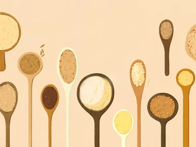 Spoons full of grains