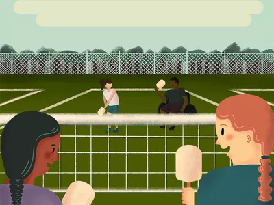 People playing pickleball