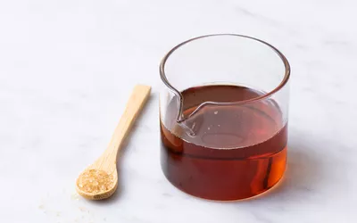 Invert sugar on a spoon 