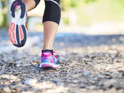 Legs of jogging woman