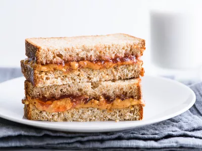 Peanut butter and jelly sandwich