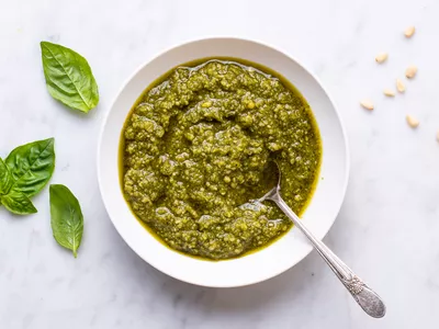 Pesto in a bowl