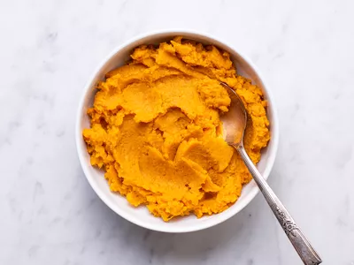 Pumpkin puree in a bowl