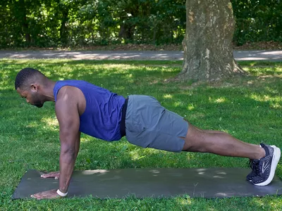 Man doing a plank