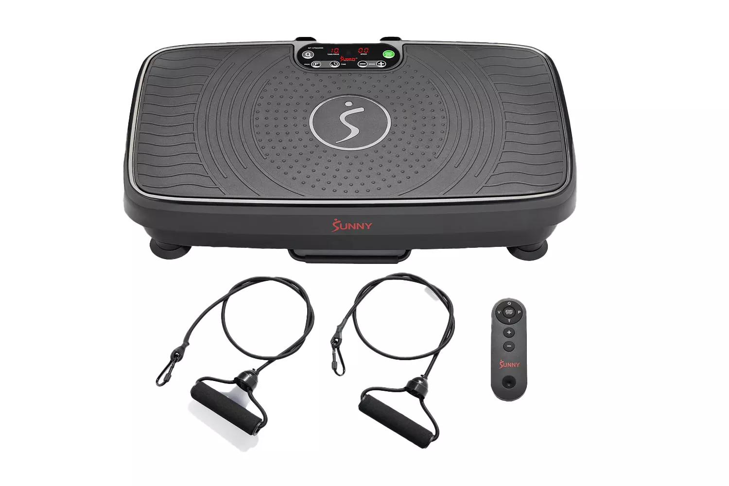 Sunny Health &amp; Fitness Fitboard 2D Vibration Platform With Resistance Band