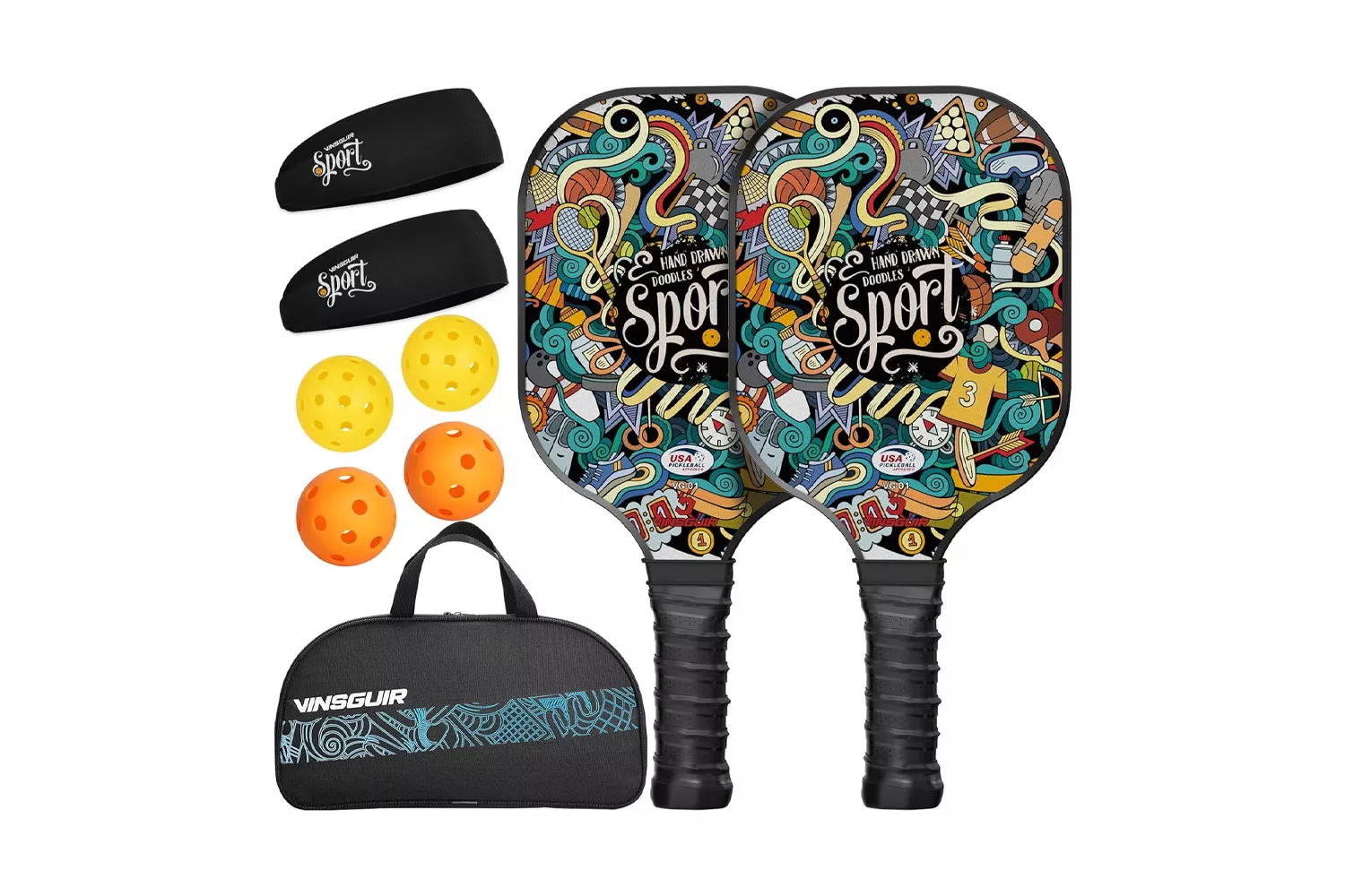 VINSGUIR Pickleball Paddles Set