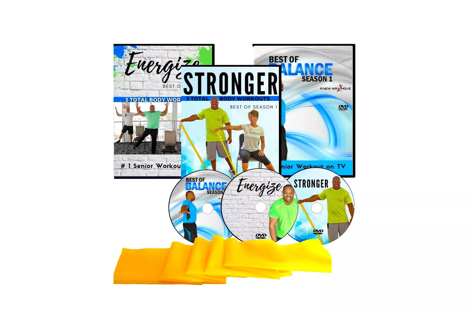 Amazon Vitality 4 Life&acirc;s Exercise for Seniors Resistance Band + DVD Set