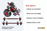 BCBIG Adjustable Dumbbells Set