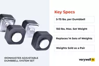 Ironmaster Adjustable Dumbbell System Set