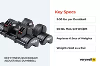 Rep Fitness Quickdraw Adjustable Dumbbell