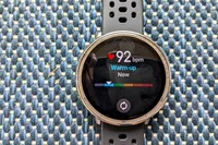 The heart monitor display on the Amazfit Active 2 Smartwatch