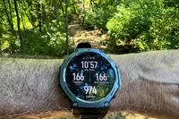 The digital display on the Amazfit T-Rex 3 Smartwatch