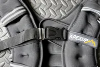 The buckle on the front of the APEXUP Weighted Vest