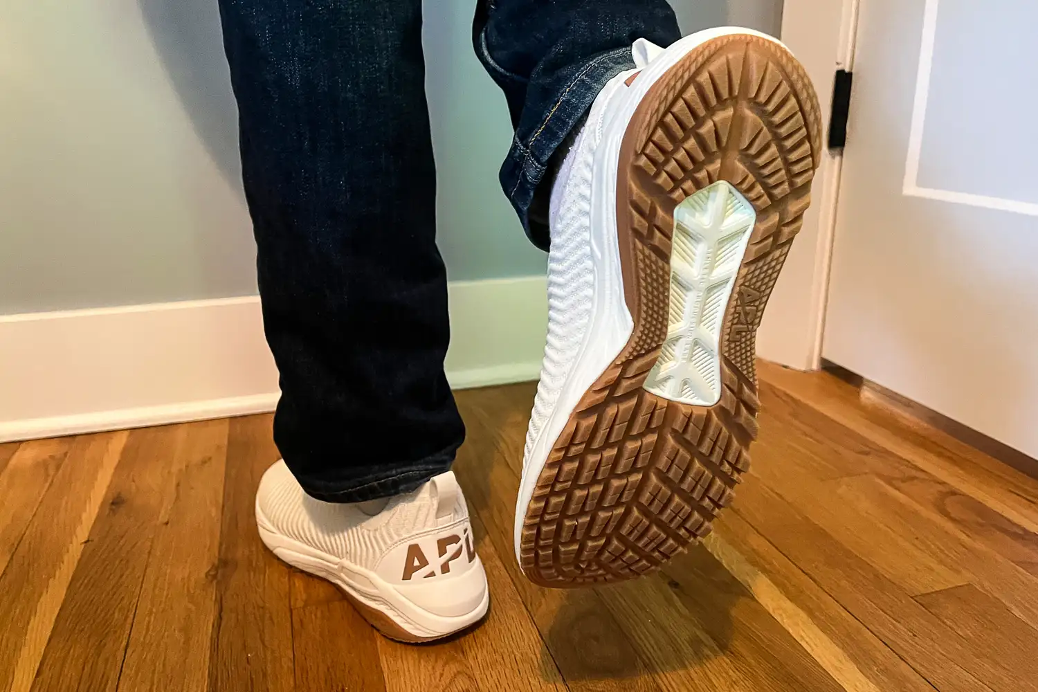 The treads on the bottom of the APL Men's TechLoom Travelers
