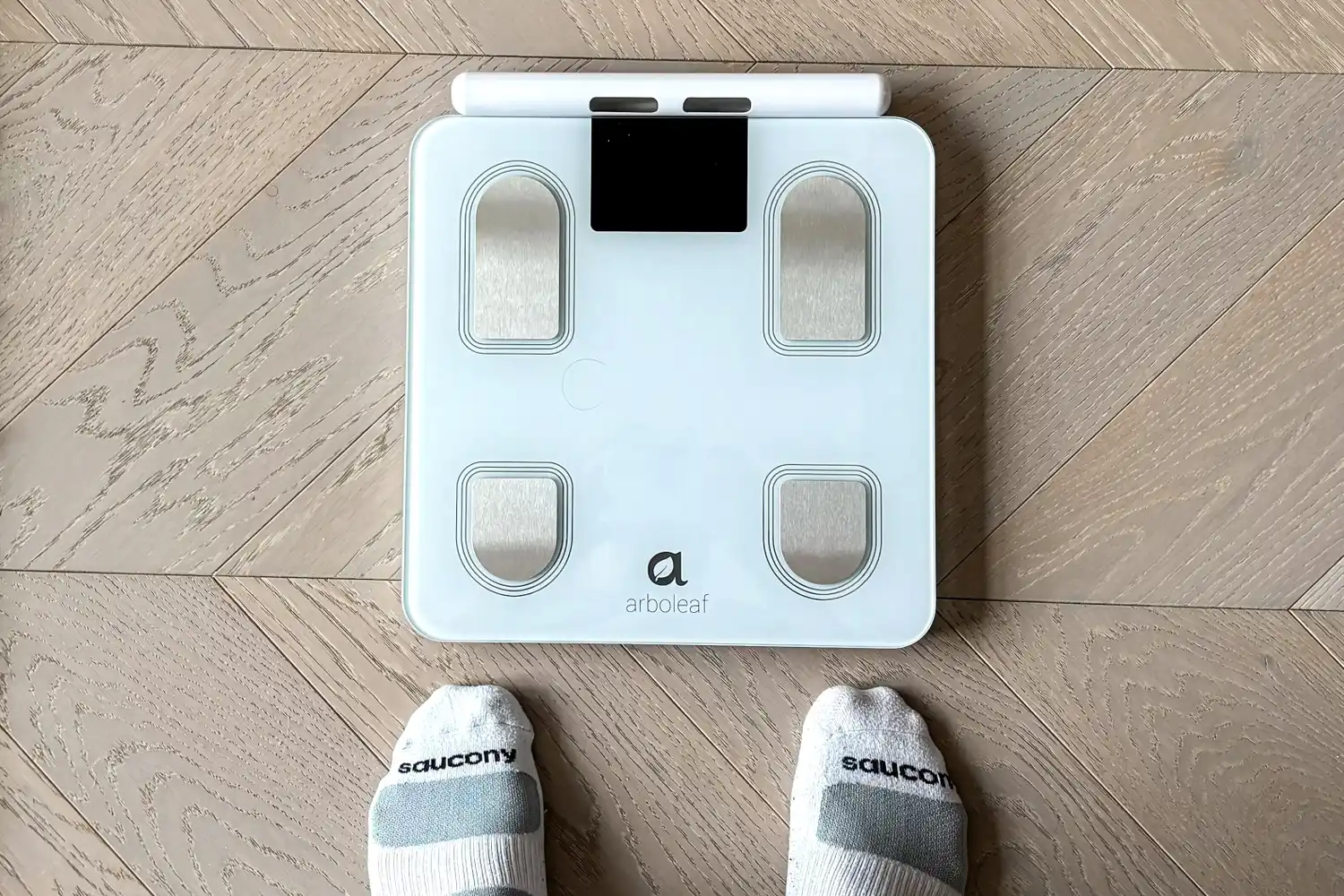 An overhead view of the Arboleaf CS10E Segmental Body Scale