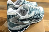 The details on the side and heel of the Asics Men's Gel-Kayano 14 Sneakers