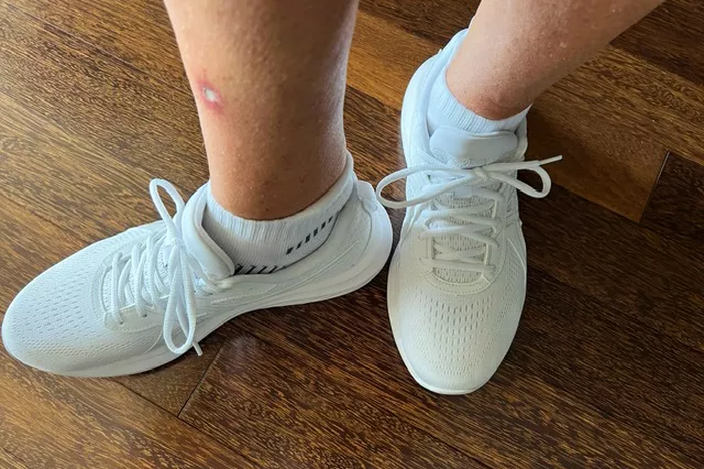 A person wears the Asics Women's Gel-Contend 9 Walking Shoes