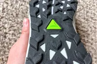 A close-up of the Asics Women's Gel-Trabuco 13 Trail Running Sneakers sole with a triangular grip pattern