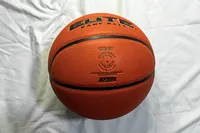 The Baden Elite Game Basketball on a white sheet