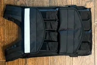 The back of the CAP Barbell 20-150 Lb Adjustable Weighted Vest